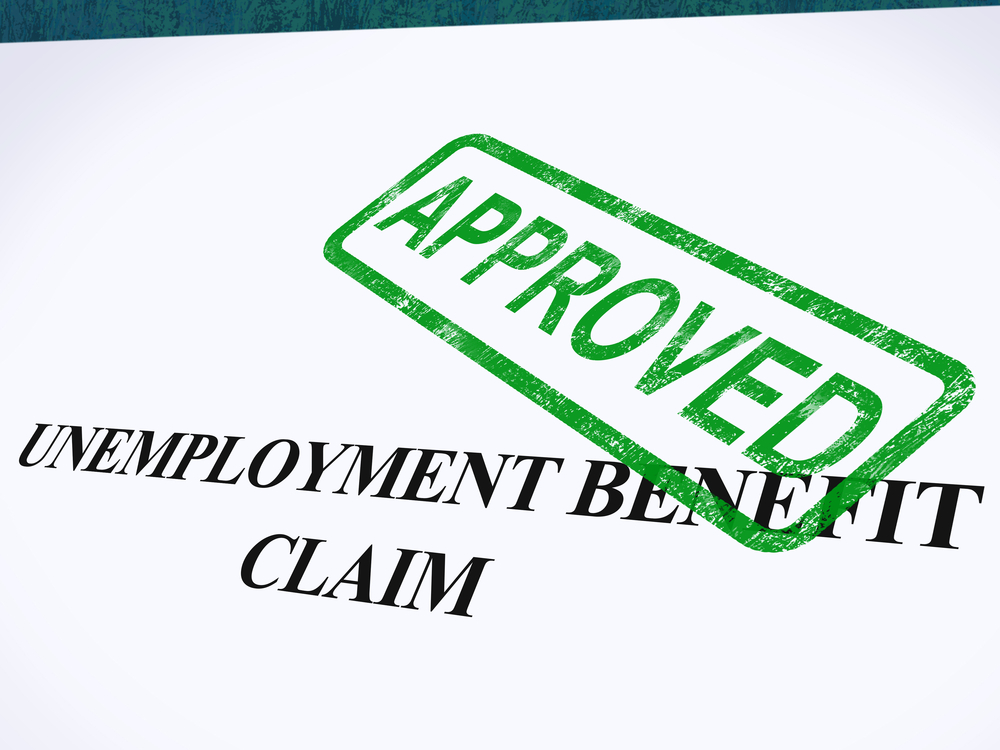 Approved unemployment benefit claim paperwork