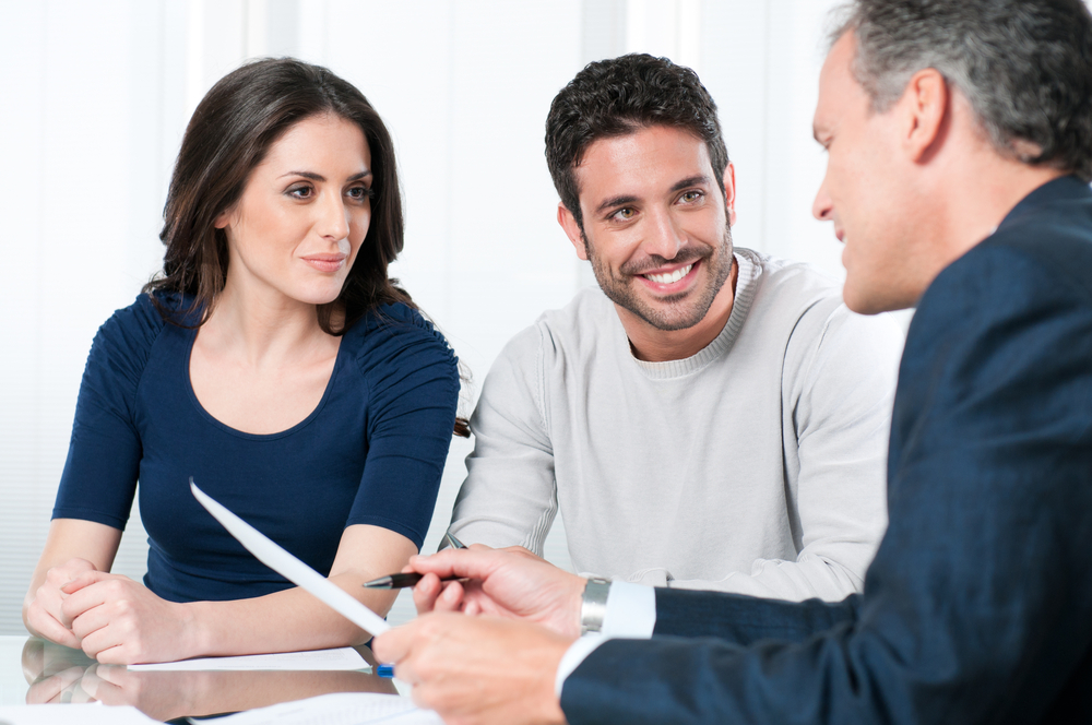 Couple meeting with financial planner